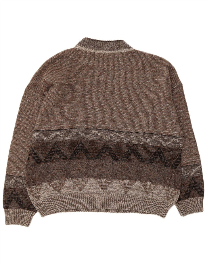 Pitti Jersey De Cuello Alto Para Hombre XL Gris Acrílico Geométrico