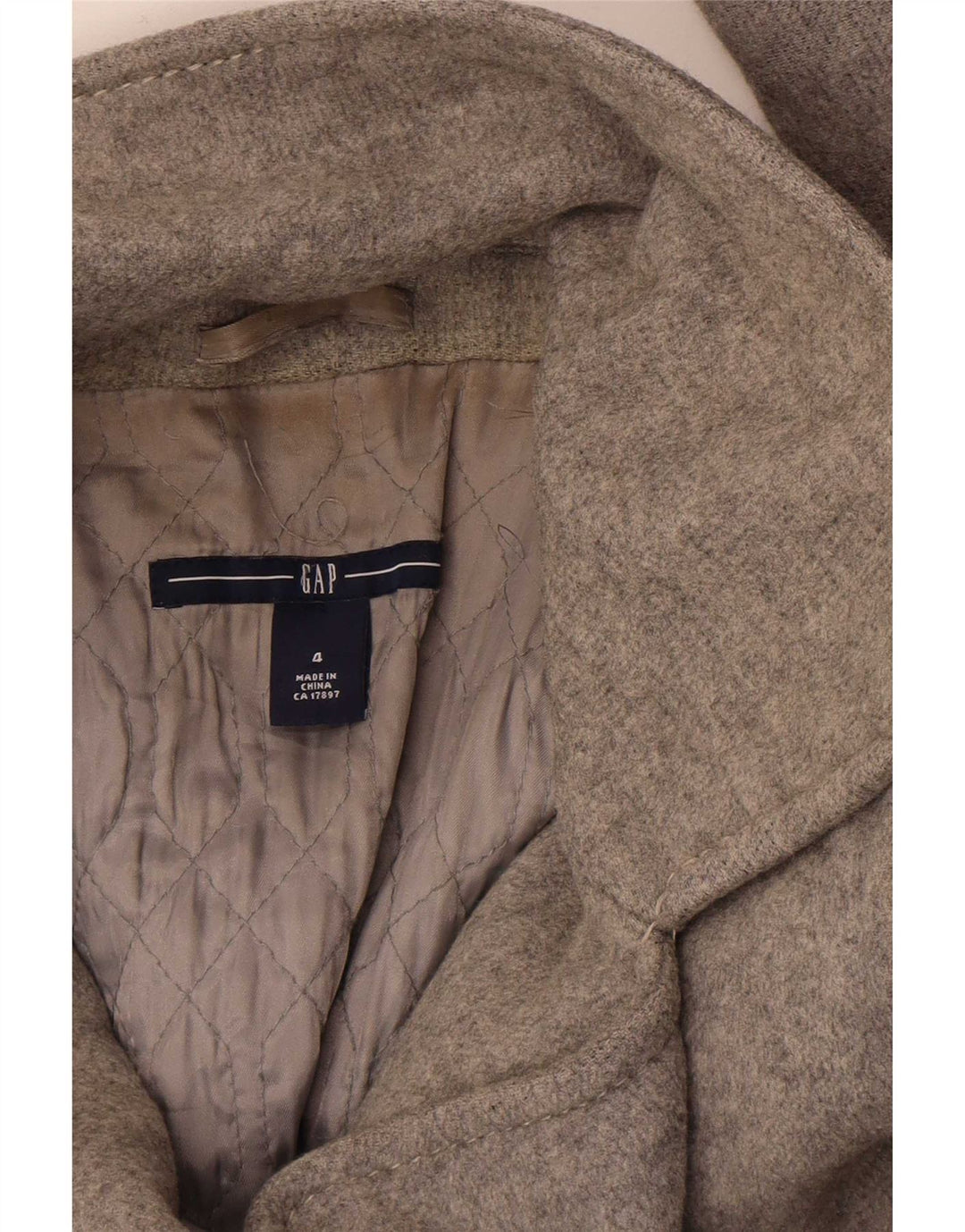 Gap Abrigo de doble botonadura para mujer US 4 pequeño gris