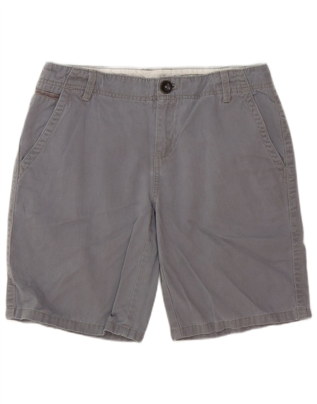 Eddie Bauer Pantalones cortos chinos para mujer US 8 Mediano W30 Algodón gris