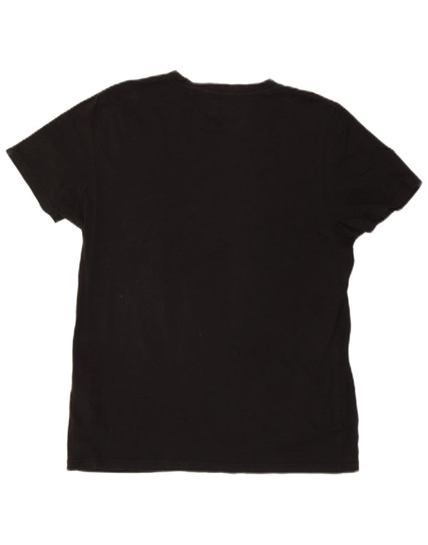 Jack & Jones Hombre Camiseta Top Medium Negro Algodón