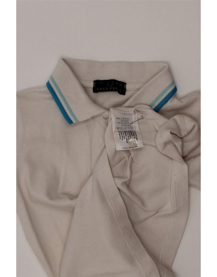 Fred Perry Polo para niño 3-4 años Algodón Blanco Roto