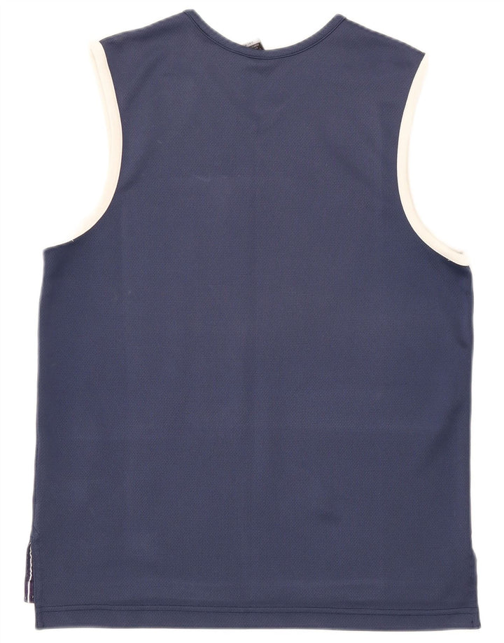 Nike Mens Chaleco Top Pequeño Azul Marino Poliéster