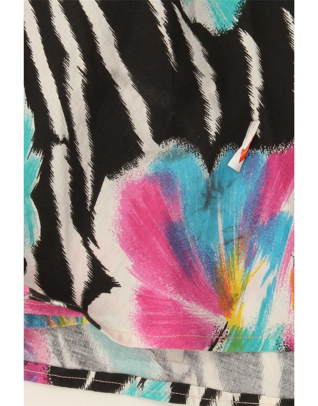 Falda acampanada vintage para mujer W32 floral multicolor medio