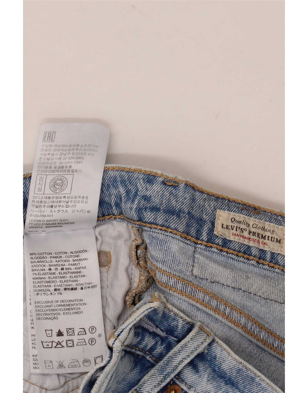Vaqueros Levi's Mujer Slim W25 L30 Algodón Azul