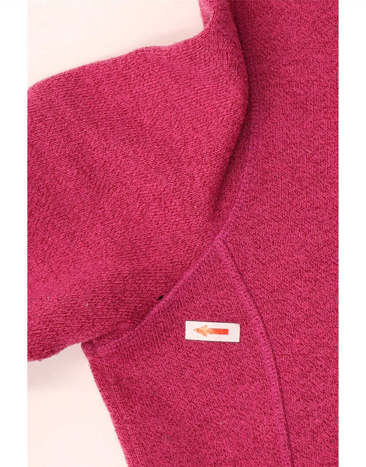 Weird Fish Sudadera con cuello y cremallera para mujer, talla 40, poliéster rosa medio