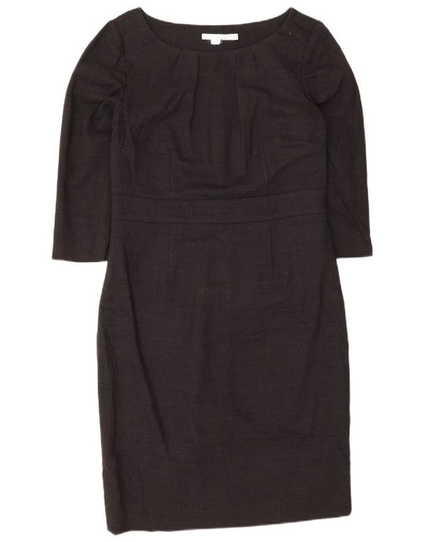 Boden Vestido tubo regular de manga 3/4 para mujer UK 42 Lana gris medio