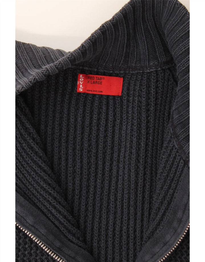 Levi's Suéter tipo cárdigan para hombre XL Azul marino