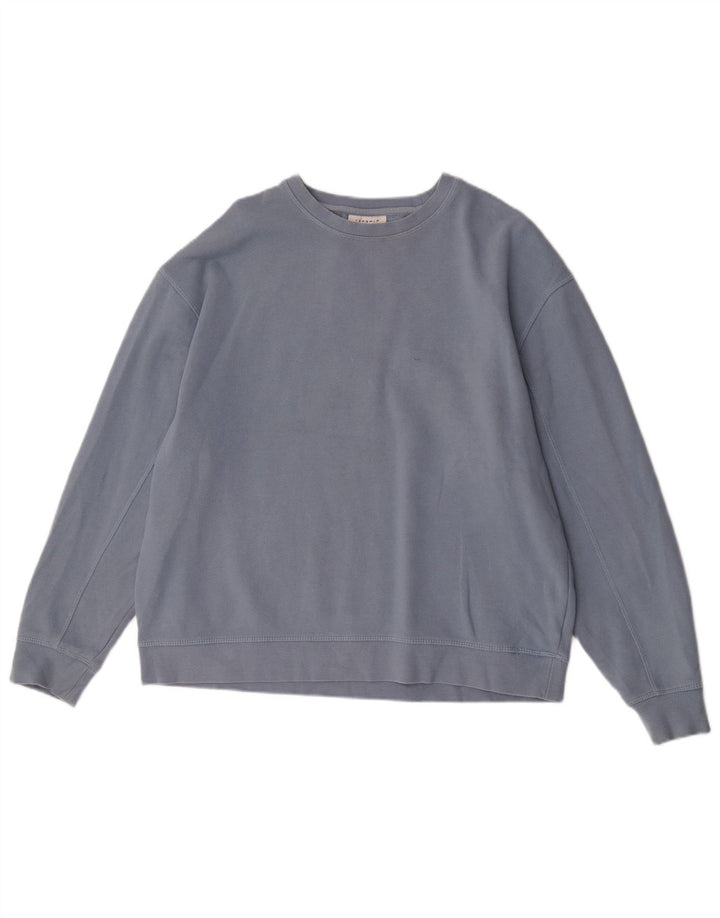 Topshop Sudadera de gran tamaño para mujer, jersey, Reino Unido 46, algodón azul grande