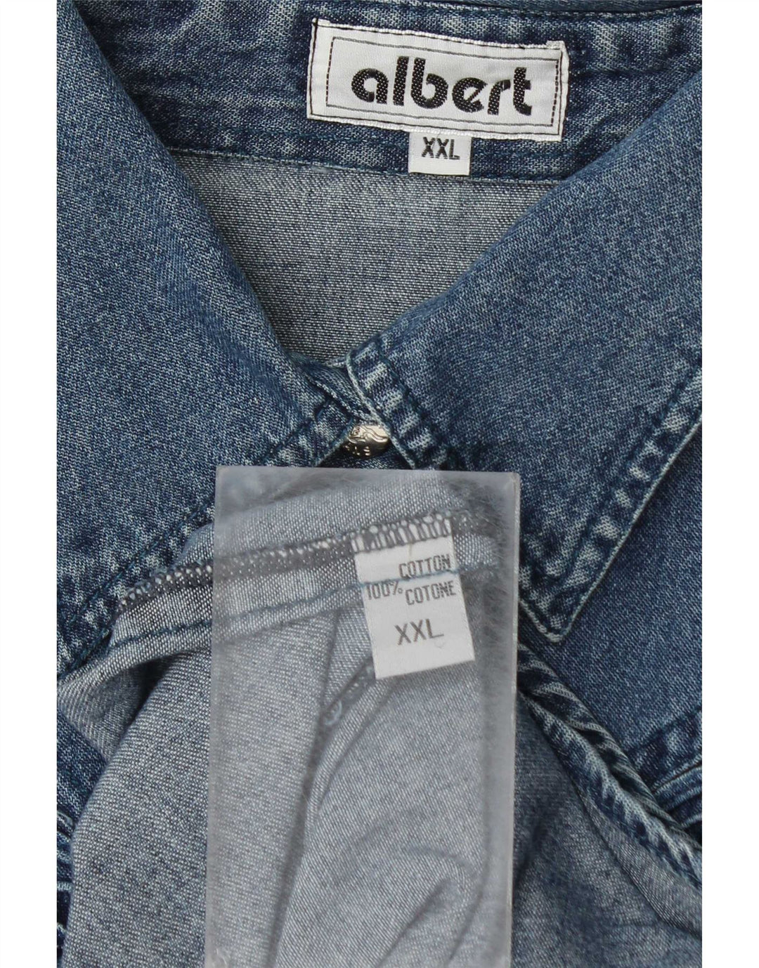 Camisa vaquera Albert para mujer UK 20 2XL Algodón azul