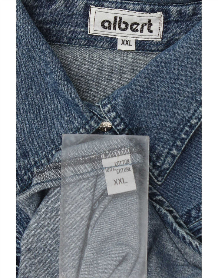 Camisa vaquera Albert para mujer UK 20 2XL Algodón azul