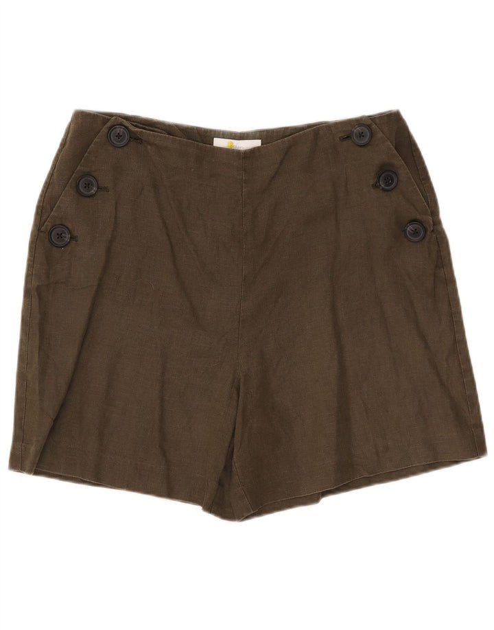 Pantalones cortos chinos Boden para mujer UK 12 Medium W32 Khaki Linen