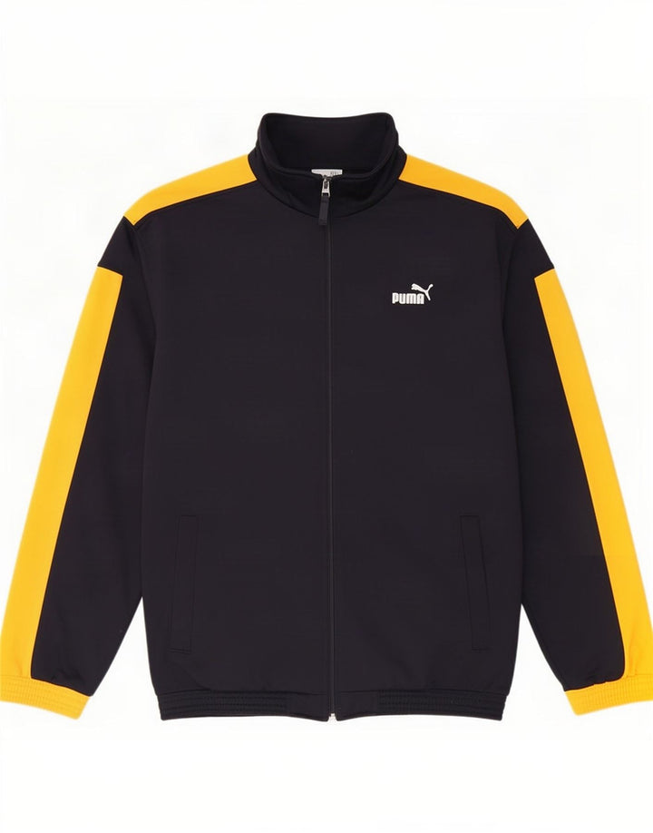 Puma Chaqueta de chándal para niño 15-16 años Azul marino Colorblock Poliéster