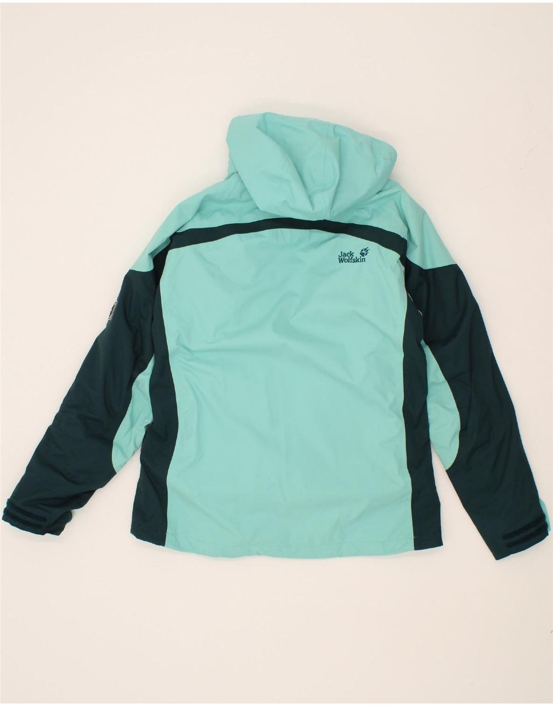 JACK WOLFSKIN Chaqueta cortavientos con capucha para mujer UK 40/40 Verde medio