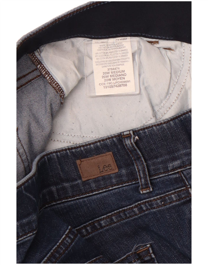 LEE Pantalones cortos de mezclilla de talle medio para mujer, ajuste regular, US 20 3XL W40, algodón azul