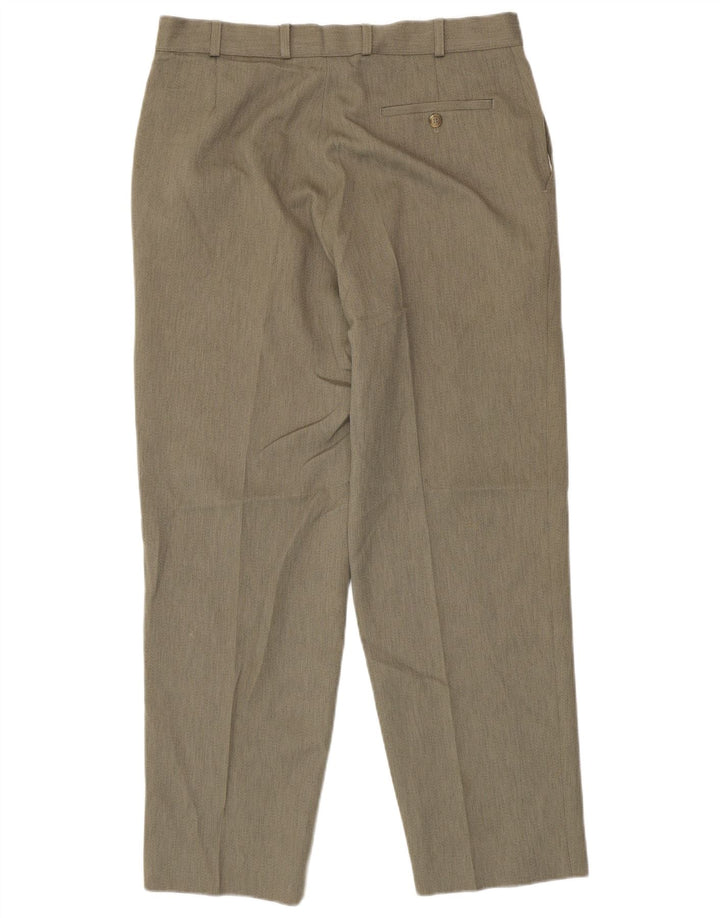 Marks & Spencer Pantalón chino recto para hombre W36 L31 Poliéster gris
