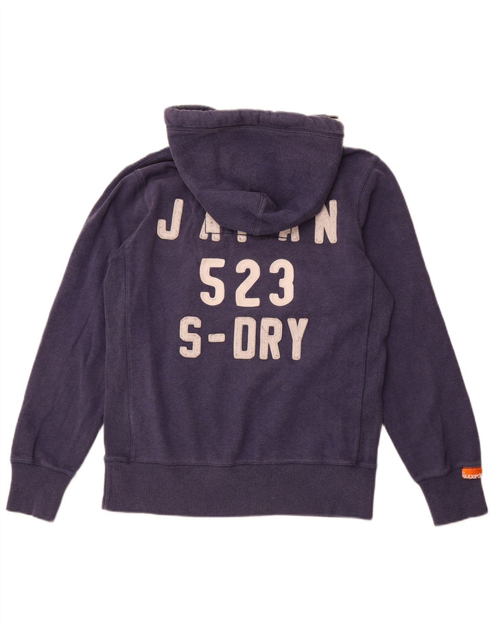 SUPERDRY Jersey con capucha gráfica para hombre Algodón azul marino mediano