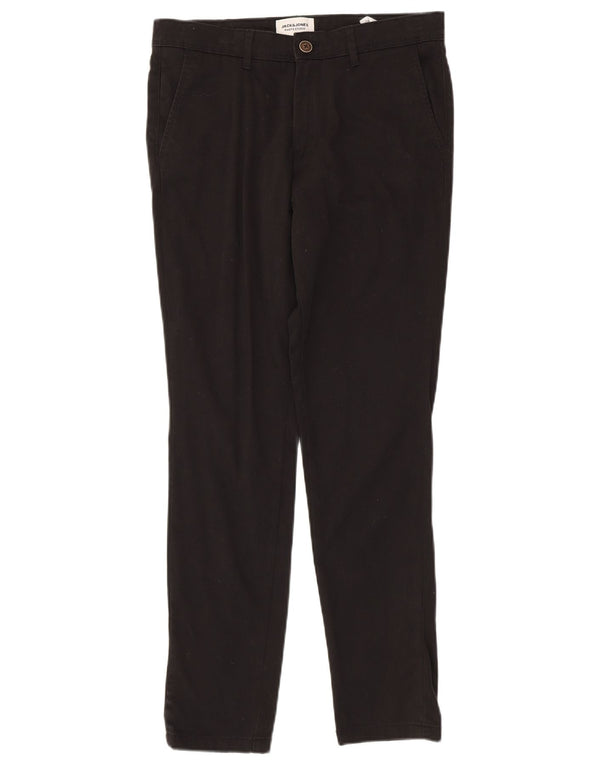 Jack & Jones Mens Slim Chino Pantalones W30 L30 Algodón Negro