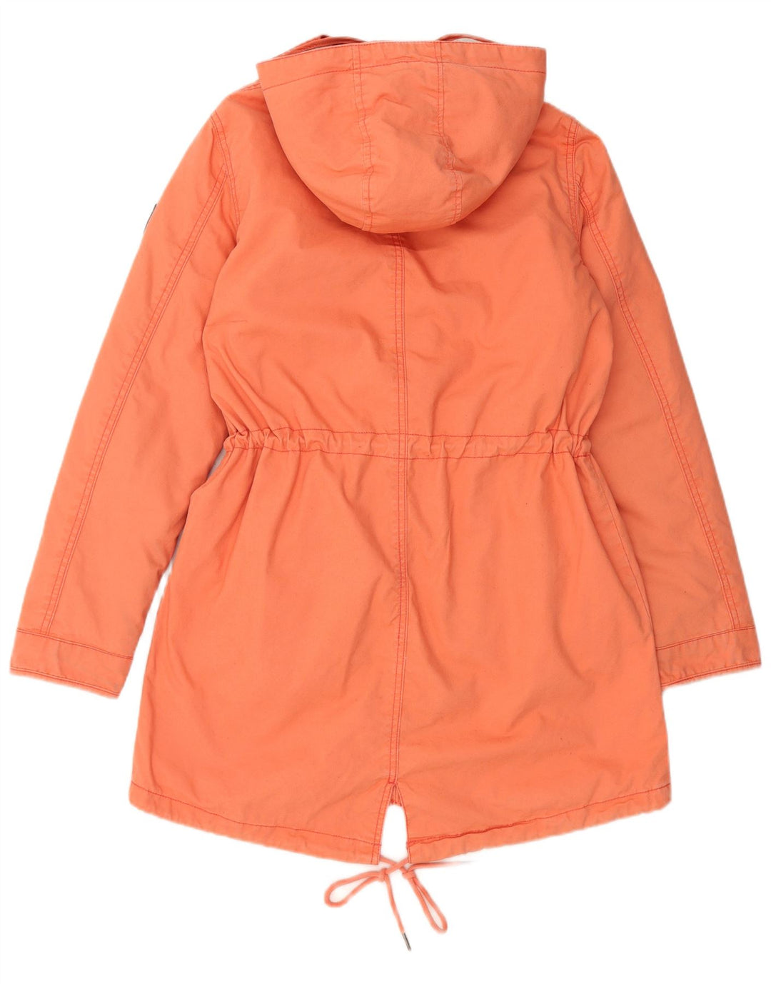 TOMMY HILFIGER Parka extragrande con capucha para mujer UK 10 Small Naranja