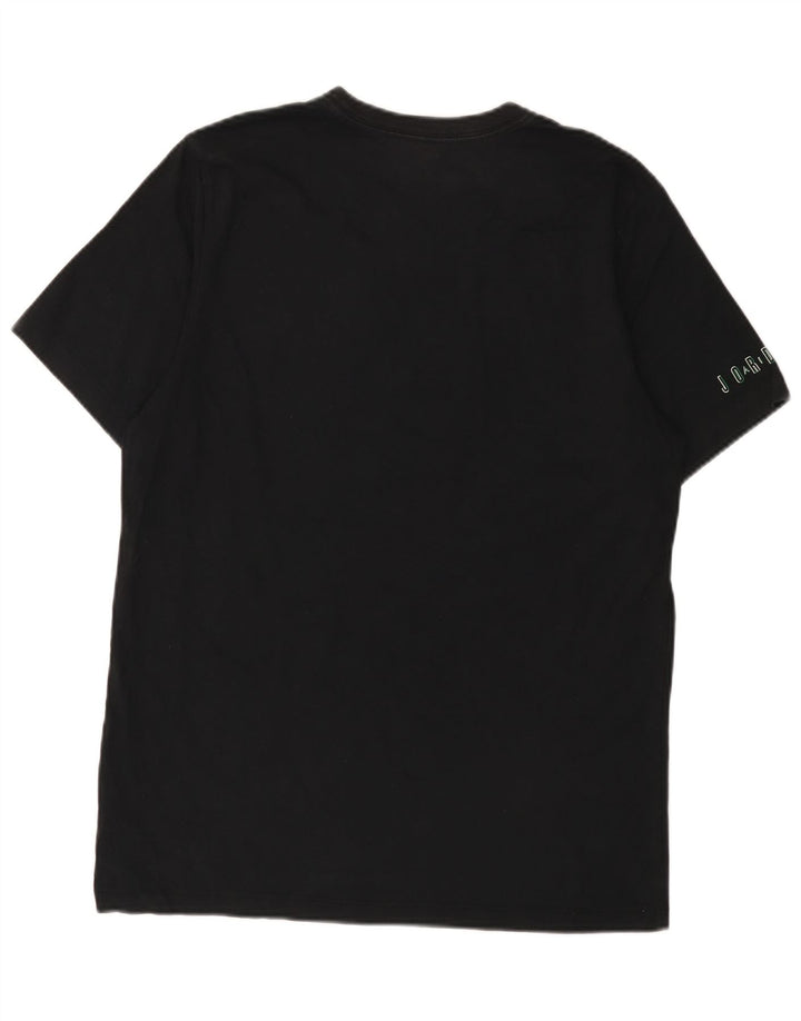 Jordan - Camiseta gráfica para hombre, talla grande, algodón negro
