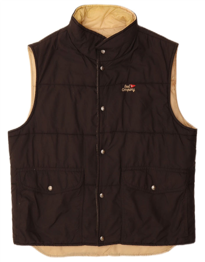 Best Company Chaleco acolchado para hombre UK 38 Medium Black