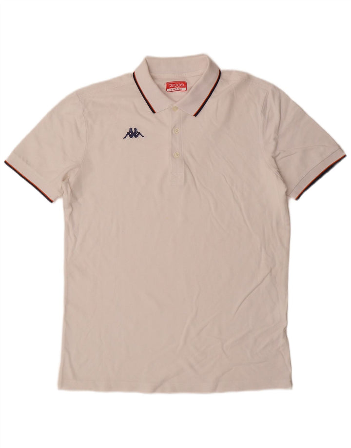 Kappa Polo Hombre Blanco Grande