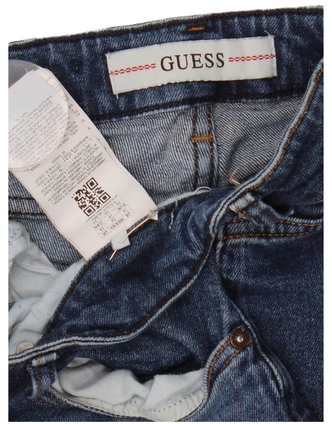 GUESS Vaqueros pitillo Miami para mujer W34 L31 Algodón azul