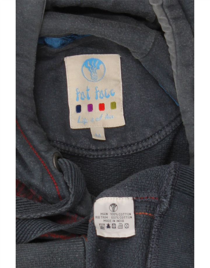 FAT FACE Jersey con capucha gráfica para hombre de algodón gris medio