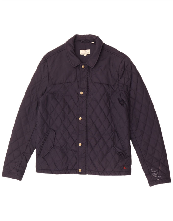 Jack Wills Chaqueta acolchada para hombre UK 40 Large Nylon azul marino