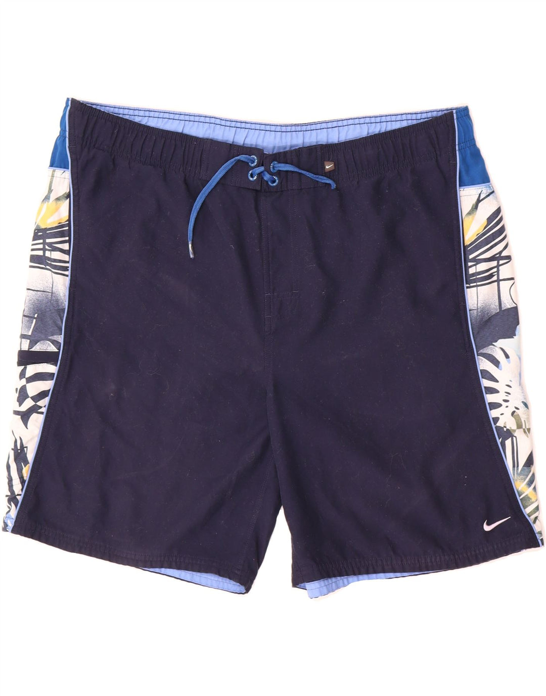 NIKE Mens Swimming Shorts XL  Navy Blue Floral Vintage Nike and Second-Hand Nike from Messina Hembry 