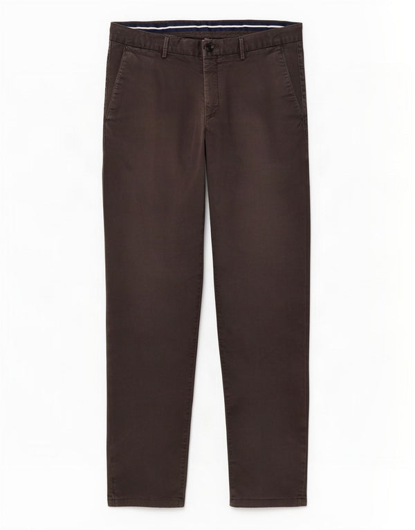 Massimo Dutti Pantalón Chino Slim Fit para Hombre EU 42 Large W32 L29 Gris Algodón