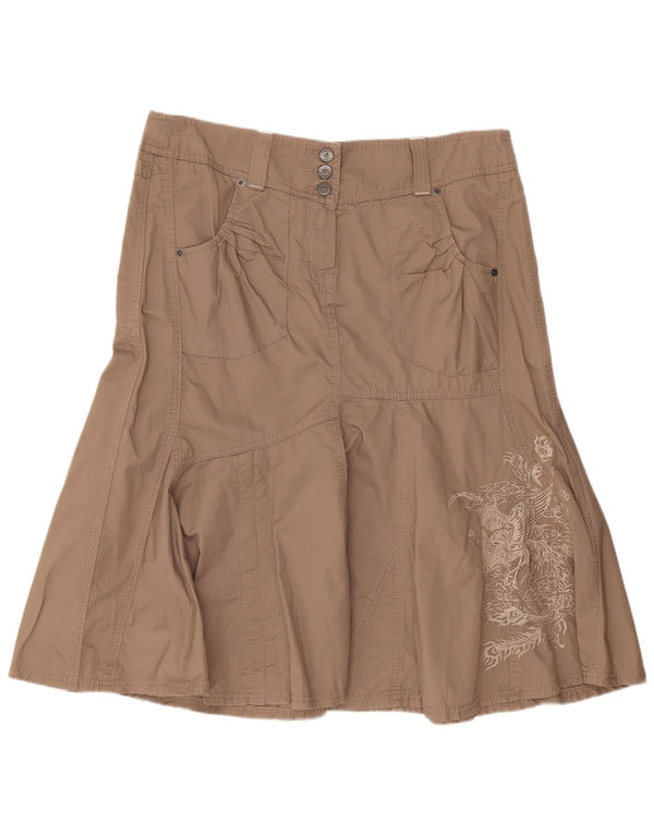 Marks & Spencer Falda trompeta para mujer Reino Unido 46 Grande W34 Algodón beige