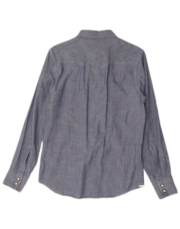 Camisa Levi's Slim Fit De Algodón Azul Pequeño Para Hombre