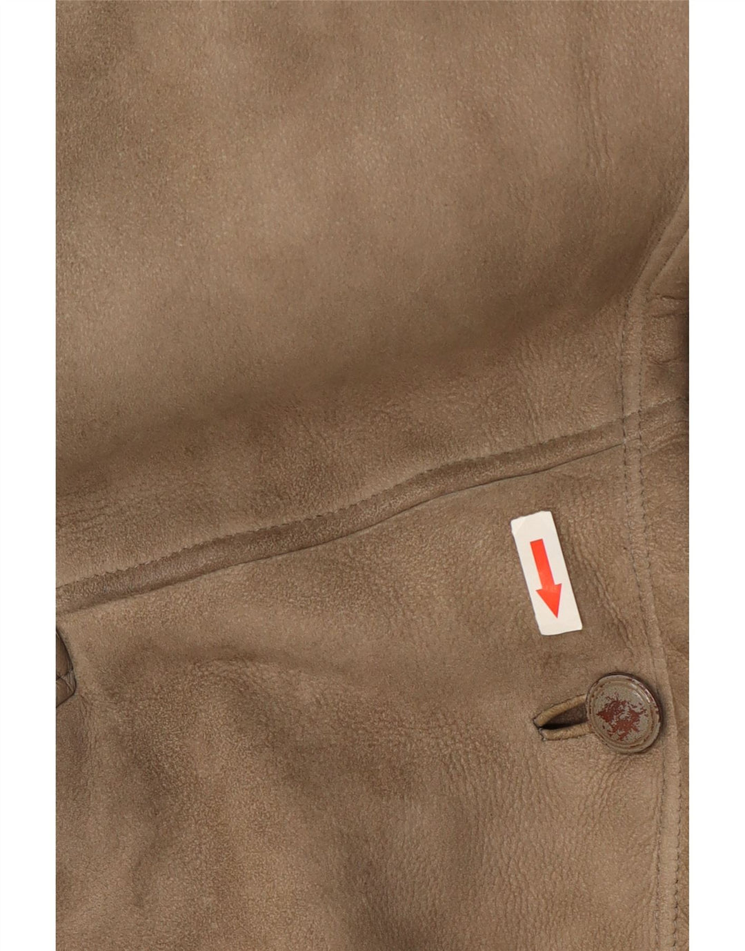 Genny Chaqueta de piel de oveja para mujer US 6 cuero gris medio