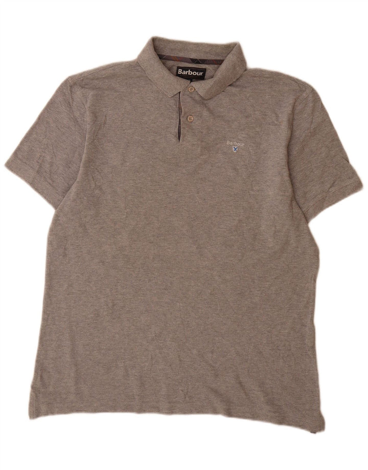 Barbour Polo Hombre XL Algodón Gris