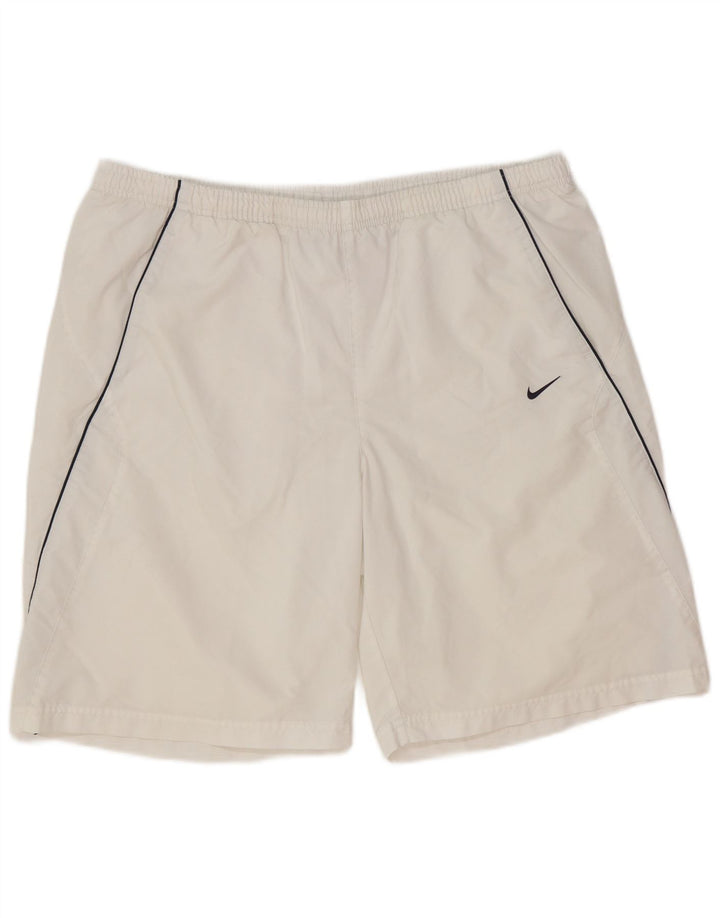 Nike Pantalones cortos deportivos para hombre XL Blanco Poliéster