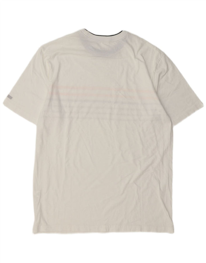 Izod Hombre Camiseta Top Grande De Algodón A Rayas Blancas