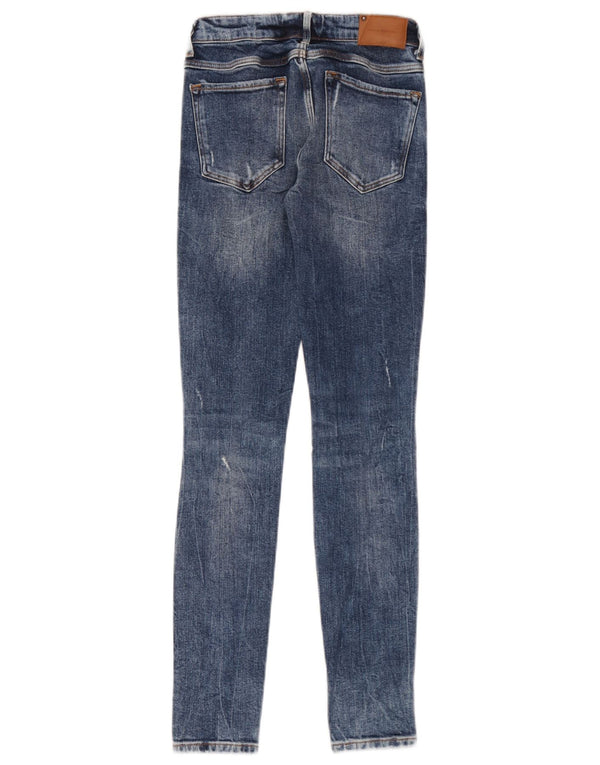 Zara Vaqueros pitillo desgastados Trafaluc para mujer EU 32 2XS W22 L30 Azul