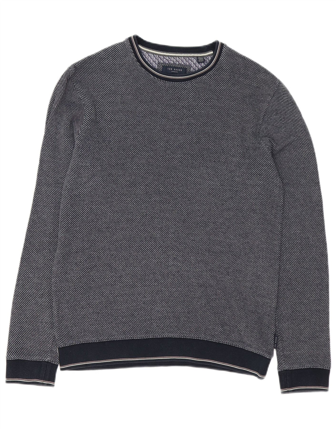 Ted Baker - Sudadera para hombre, talla 2, talla pequeña, algodón azul marino
