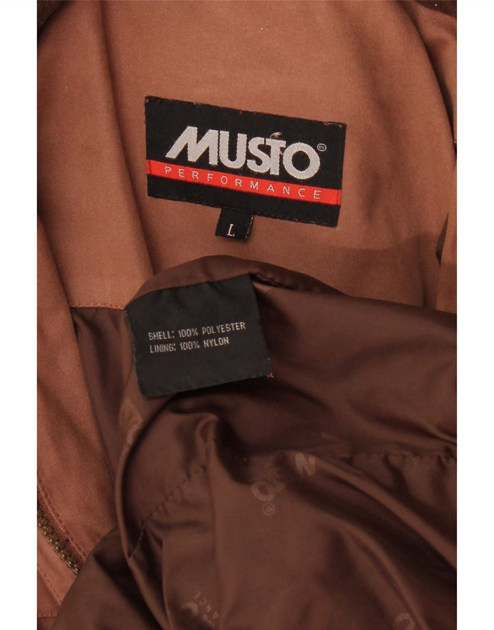 Musto Chaqueta cortavientos para hombre UK 40 Large Marrón Poliéster