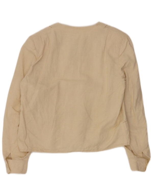 Chaqueta bomber vintage para mujer IT 44 Lino beige medio