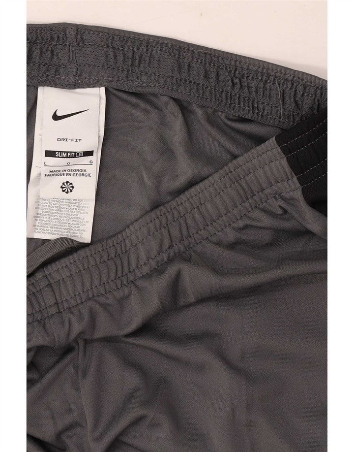 Pantalones cortos deportivos ajustados Dri Fit para hombre Nike Poliéster color gris grande