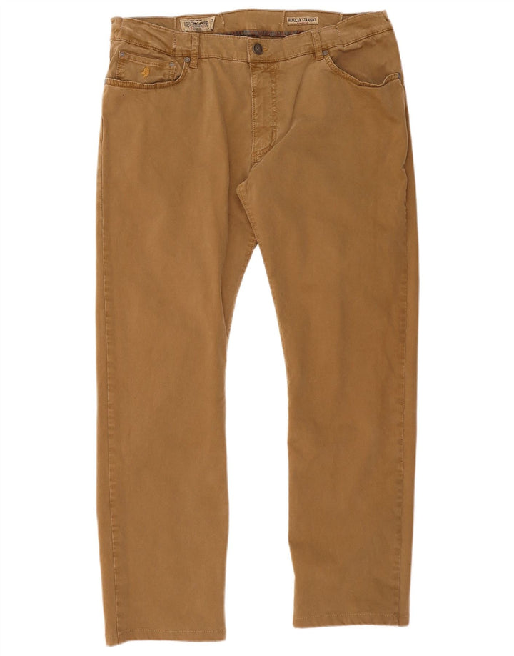 Marlboro Classics Pantalones casuales rectos regulares para hombre W40 L31 Marrón