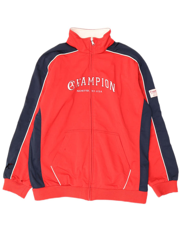 CHAMPION Chaqueta superior de chándal con gráfico para niños 13-14 años XL Bloque de color rojo