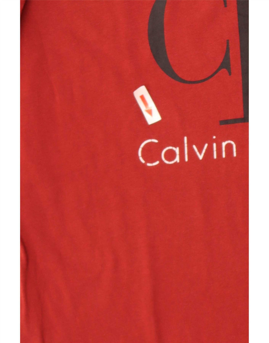 Calvin Klein Jeans - Camiseta gráfica para hombre, talla pequeña, color rojo