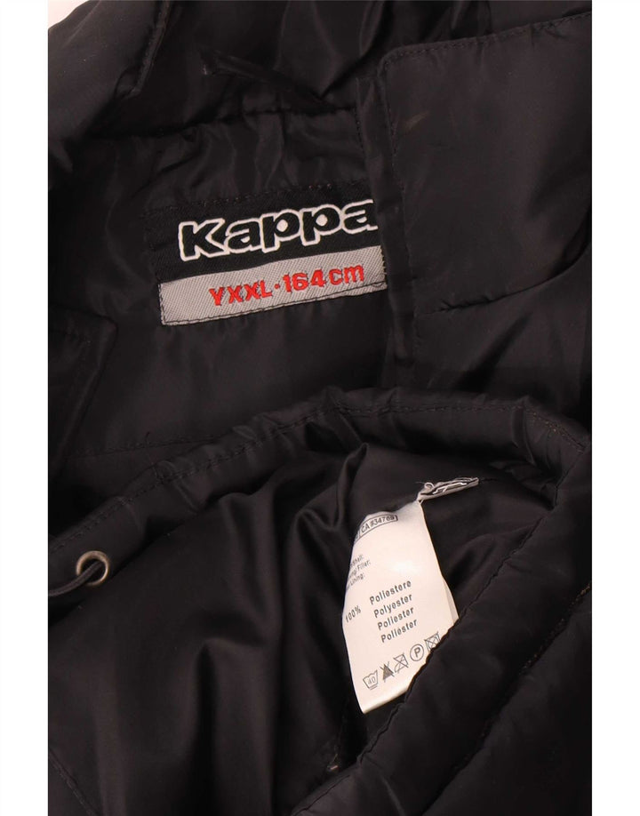 Kappa Chaqueta acolchada con gráfico para niños 13-14 años 2XL Negro Poliéster