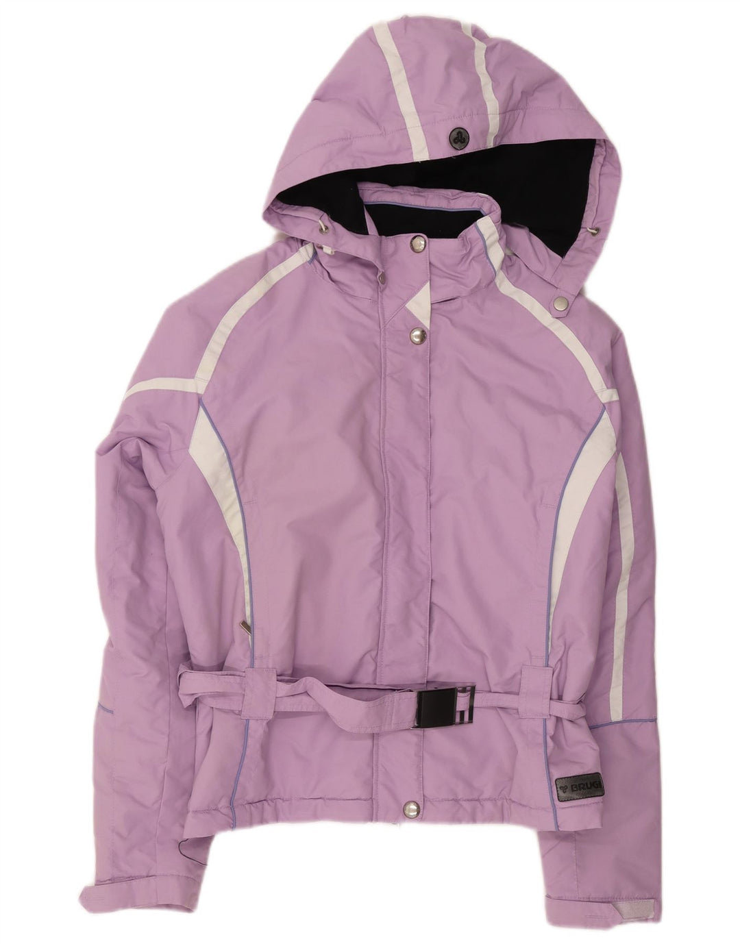Brugi Chaqueta de esquí con capucha para mujer UK 46 Large Púrpura Colorblock Poliéster
