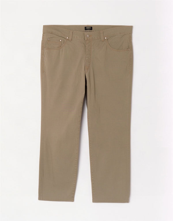Pioneer Mens Rando pantalones casuales rectos W42 L30 algodón beige