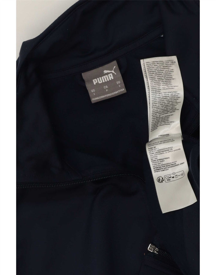 Puma Hombre Chándal Top Chaqueta Pequeña Azul Marino Colorblock Poliéster