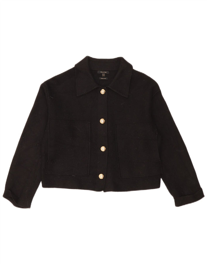 Massimo Dutti Chaqueta Bolero Corta Extragrande para Mujer UK 6 XS Negro
