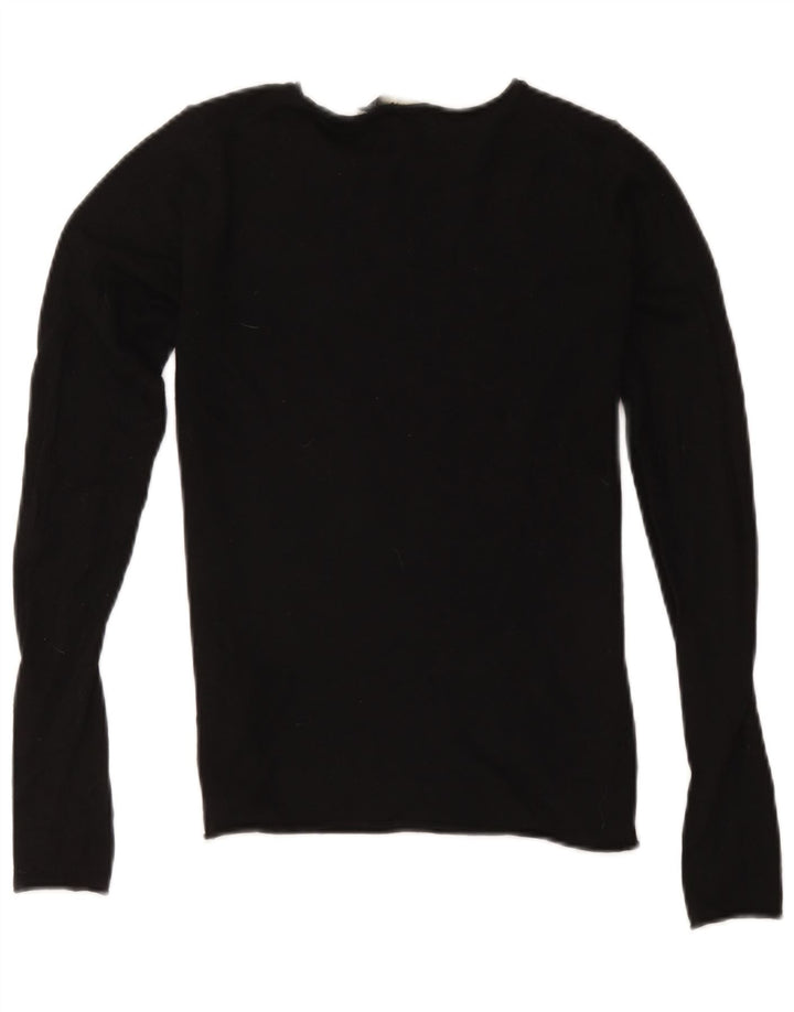Zara Mujer Top Manga Larga UK 40 Small Black Modal
